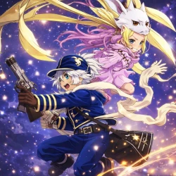 Почтовая пчела: Свет и синяя ночная фантазия — постер аниме