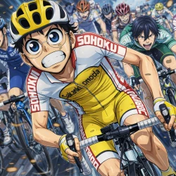 Трусливый велосипедист: Повторный заезд — постер аниме