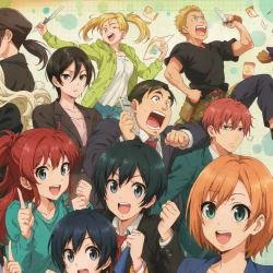 Белая коробка — постер аниме