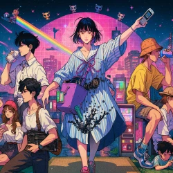 Блюз машины времени о четырёх с половиной татами — постер аниме