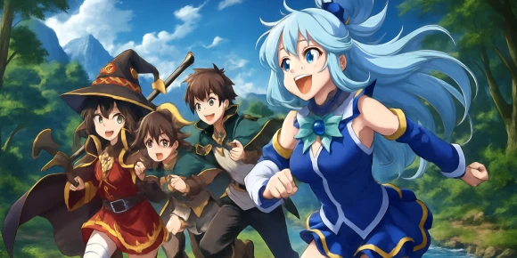 Богиня благословляет этот прекрасный мир: Багровая легенда — баннер