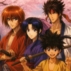 Бродяга Кэнсин [ТВ-1] — постер аниме