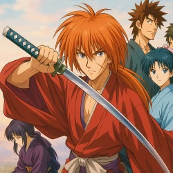 Бродяга Кэнсин [ТВ-2, 1-й сезон] — постер аниме