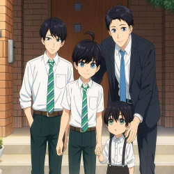 Четверо братьев Юдзуки — постер аниме