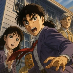 Дело ведет юный детектив Киндаити — постер аниме