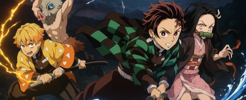 Клинок, рассекающий демонов — баннер