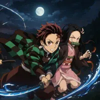 Клинок, рассекающий демонов — постер аниме