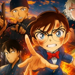 Детектив Конан 24: Алая пуля — постер аниме