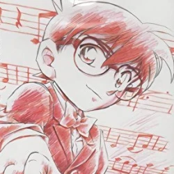 Детектив Конан: Дело о таинственной стене и чёрном лабрадоре — постер аниме