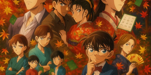 Детектив Конан: Любовное послание в багровых тонах — баннер