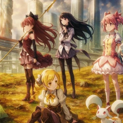 Девочка-волшебница Мадока (компиляция) — постер аниме