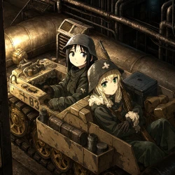 Девушки в последнем путешествии — постер аниме