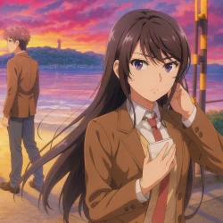 Этот глупый свин не понимает мечту девушки с рюкзаком — постер аниме