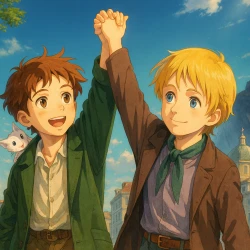 Голубые небеса Ромео — постер аниме