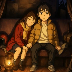 Город, в котором меня нет — постер аниме