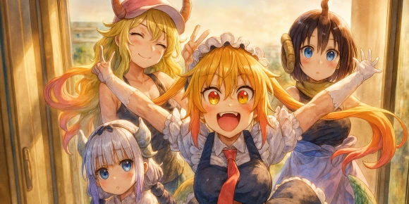 Кобаяси и её горничная-дракон [ТВ-1] — баннер