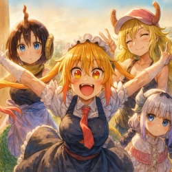 Кобаяси и её горничная-дракон [ТВ-1] — постер аниме