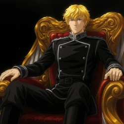 Легенда о героях Галактики — постер аниме