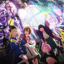 Медуза не умеет плавать в ночи — постер аниме