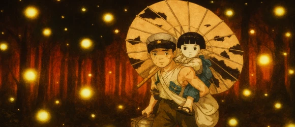 Могила светлячков — баннер