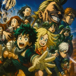 Моя геройская академия. Фильм: Два героя — постер аниме