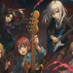 Плач девичьей группы — постер аниме