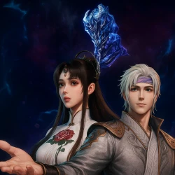 Противостоящий небесам — постер аниме