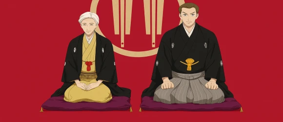 Сквозь эпохи: Узы ракуго [ТВ-2] — баннер