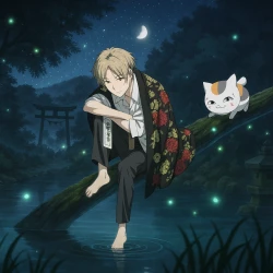 Тетрадь дружбы Нацумэ: Милое время в Хитоёси Кума — постер аниме