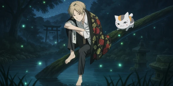 Тетрадь дружбы Нацумэ: Милое время в Хитоёси Кума — баннер