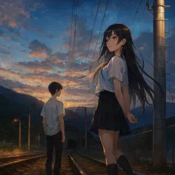 Тоннель в лето, выход прощаний — постер аниме