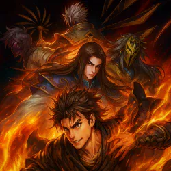 Туманный холм пяти стихий — постер аниме