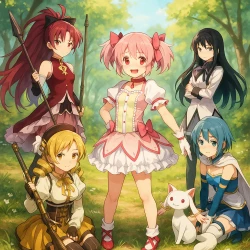 Волшебница Мадока Магика: Начало истории — постер аниме