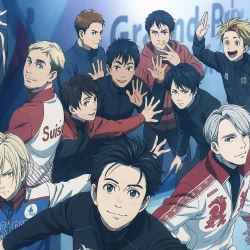 Юри на льду — постер аниме