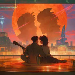 Затерявшись в звёздах — постер аниме